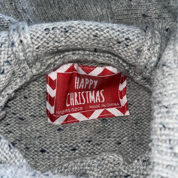 Happy Christmas gray hoodie frenchie reindeer Xmas funny Ugly Sweater l 11/12 - Picture 3 of 3